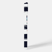 ストライプフローラ枠モノグラム iPhoneケース (右側面)