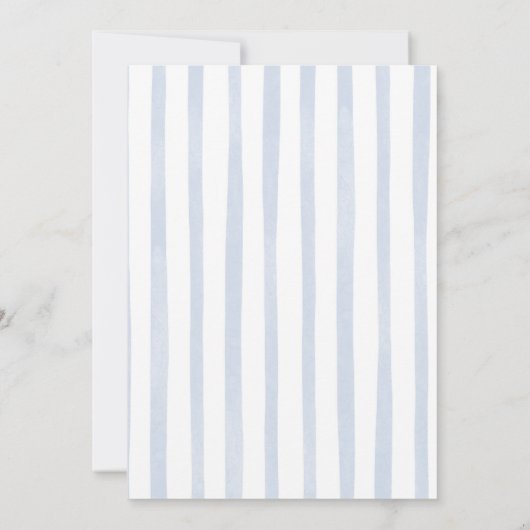 ストライプボーイベースボールルーキーゲームファースト誕生日 招待状 (裏面)