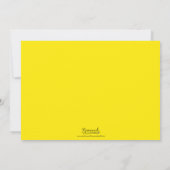 ストライプモダンイエロー卒業党 招待状 (裏面)