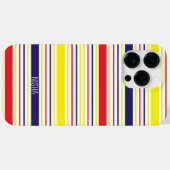 ストライプモダントレンディーカラフル パーソナライズされた Case-Mate iPhoneケース (裏面 (横))
