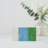 ストライプモダンArt Business Cards - Blue Green 名刺 (スタンド正面)