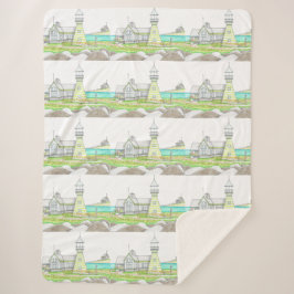 ストライプライトハウスシェルパブランケット シェルパブランケット