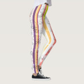 ストライプレギンス、眠るダックスシュント犬 レギンス (右)