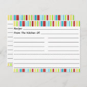 ストライプレシピカー空白のド ポストカード (正面/裏面)