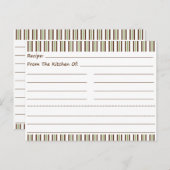 ストライプレシピカー空白のド ポストカード (正面/裏面)