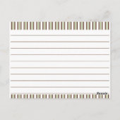 ストライプレシピカー空白のド ポストカード (裏面)