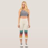 ストライプレトロ カプリレギンス (正面)