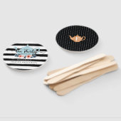 ストライプヴィンテージフローラティーボーイパーティーベイビーシャワー ハンドファン (組立なし)