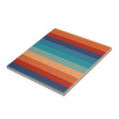 ストライプヴィンテージ色旧スタイルカラフル幾何 タイル (側面)