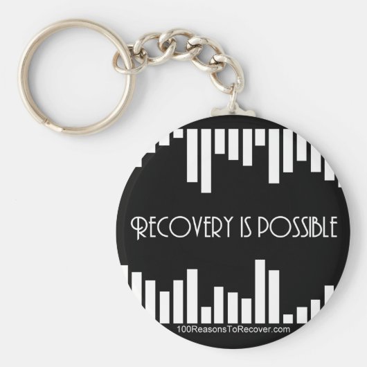 ストライプ丸キーチェーン キーホルダー (正面)