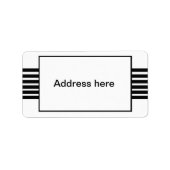 ストライプ住所 シール (正面)