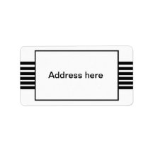 ストライプ住所 シール