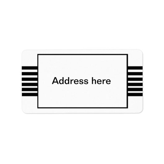 ストライプ住所 シール (正面)