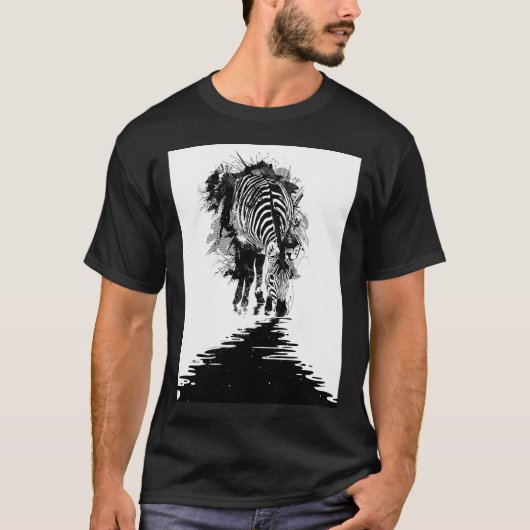 ストライプ充電 Tシャツ (正面)