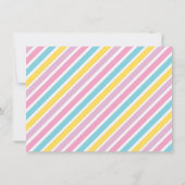 ストライプ先生パーソナライズされた文房具の注記 サンキューカード (裏面)