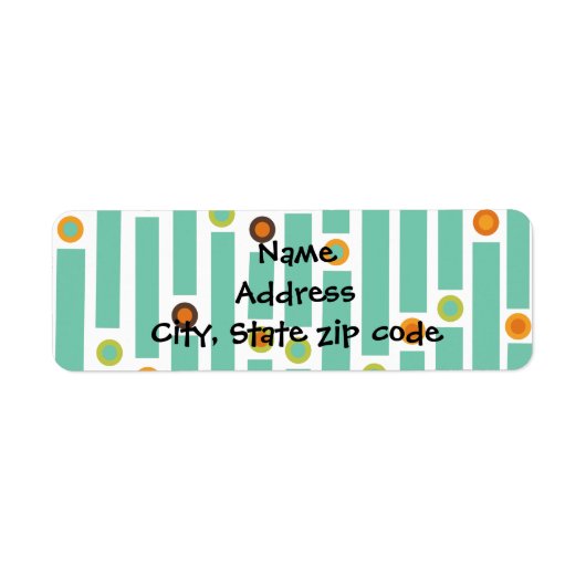 ストライプ円 ラベル (正面)