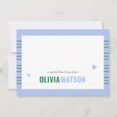 ストライプ名パーソナライズされたありがとう シーズンカード (正面)