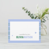 ストライプ名パーソナライズされたありがとう シーズンカード (スタンド正面)