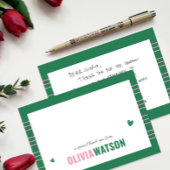 ストライプ名パーソナライズされたありがとう シーズンカード