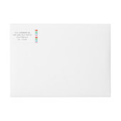 ストライプ型 |クリスマスモダンのアカラフルドレス ラップアラウンドラベル (正面)