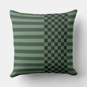 ストライプ市松模様にグレー装飾用クッション クッション (裏面)