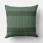 ストライプ市松模様にグレー装飾用クッション クッション (裏面)