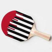 ストライプ幽霊のよく出る赤いドリップ 卓球ラケット (横)