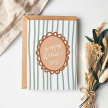 ストライプ手描きフレームハッピーマザーズデイ