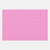 ストライプ抽象芸術カラフルフローラ鮮やかギフト ラッピングペーパーシート (正面3)