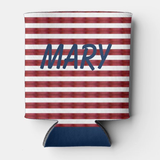 ストライプ抽象芸術クーラーボックス 缶クーラー (正面)