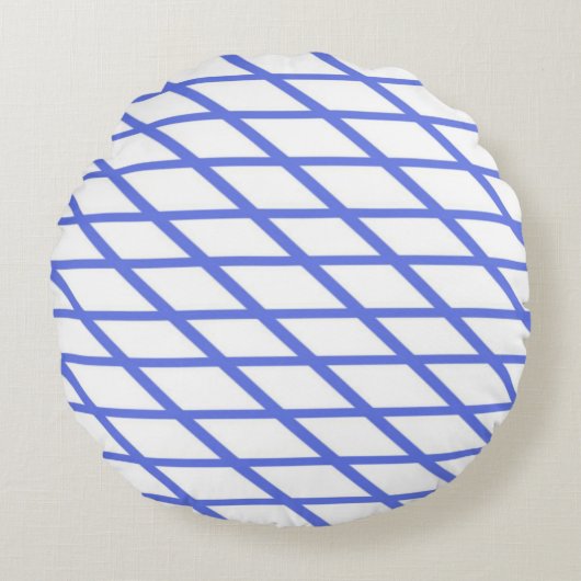ストライプ抽象芸術 ラウンドクッション (正面)