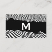 ストライプ抽象芸術 |破れたエフェクト名刺 名刺 (正面)