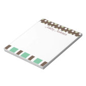 ストライプ水玉模様とメモ帳 ノートパッド (回転)