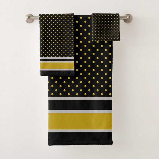 ストライプ水玉模様 バスタオルセット (インサイチュ)