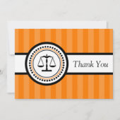 ストライプ法はかりで測サンキューカード（オレンジ） サンキューカード (正面)