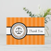 ストライプ法はかりで測サンキューカード(オレンジ) サンキューカード (スタンド正面)