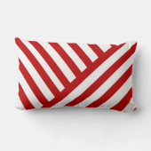 ストライプ白に赤 ランバークッション (裏面)