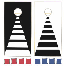 ストライプ白黒モダンコーンホールセット