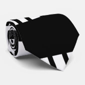 ストライプ白黒01 ネクタイ (ロール)