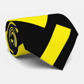 ストライプ白黒01 B黄色BG ネクタイ (ロール)