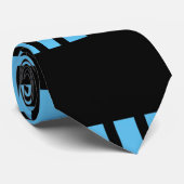 ストライプ白黒01 LブルーBG ネクタイ (ロール)