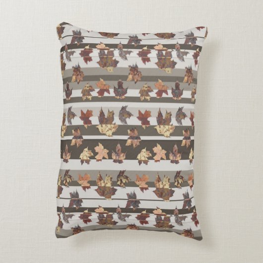 ストライプ秋の色離れ アクセントクッション (裏面(縦))