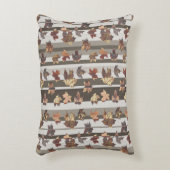 ストライプ秋の色離れ アクセントクッション (正面(垂直))