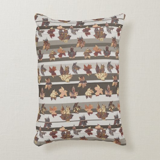 ストライプ秋の色離れ アクセントクッション (正面(垂直))