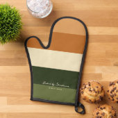 ストライプ署名ミニマル 鍋つかみ (トップダウン)