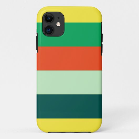 ストライプ背景(黄色、オレンジ、緑、青) Case-Mate iPhoneケース (裏面)