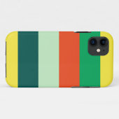 ストライプ背景(黄色、オレンジ、緑、青) Case-Mate iPhoneケース (裏面(横))
