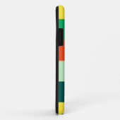 ストライプ背景(黄色、オレンジ、緑、青) Case-Mate iPhoneケース (裏面/右)