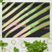 ストライプ自然 キッチンタオル (折り畳み)