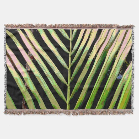 ストライプ自然 スローブランケット (正面)